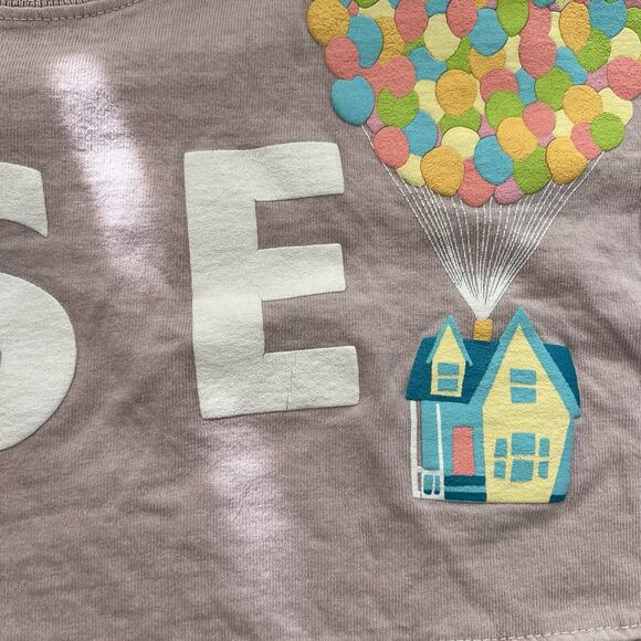 Disney Women’s Up Paradise Falls Spirit Jersey Long Sleeve Shirt Size S Pink - Picture 11 of 12